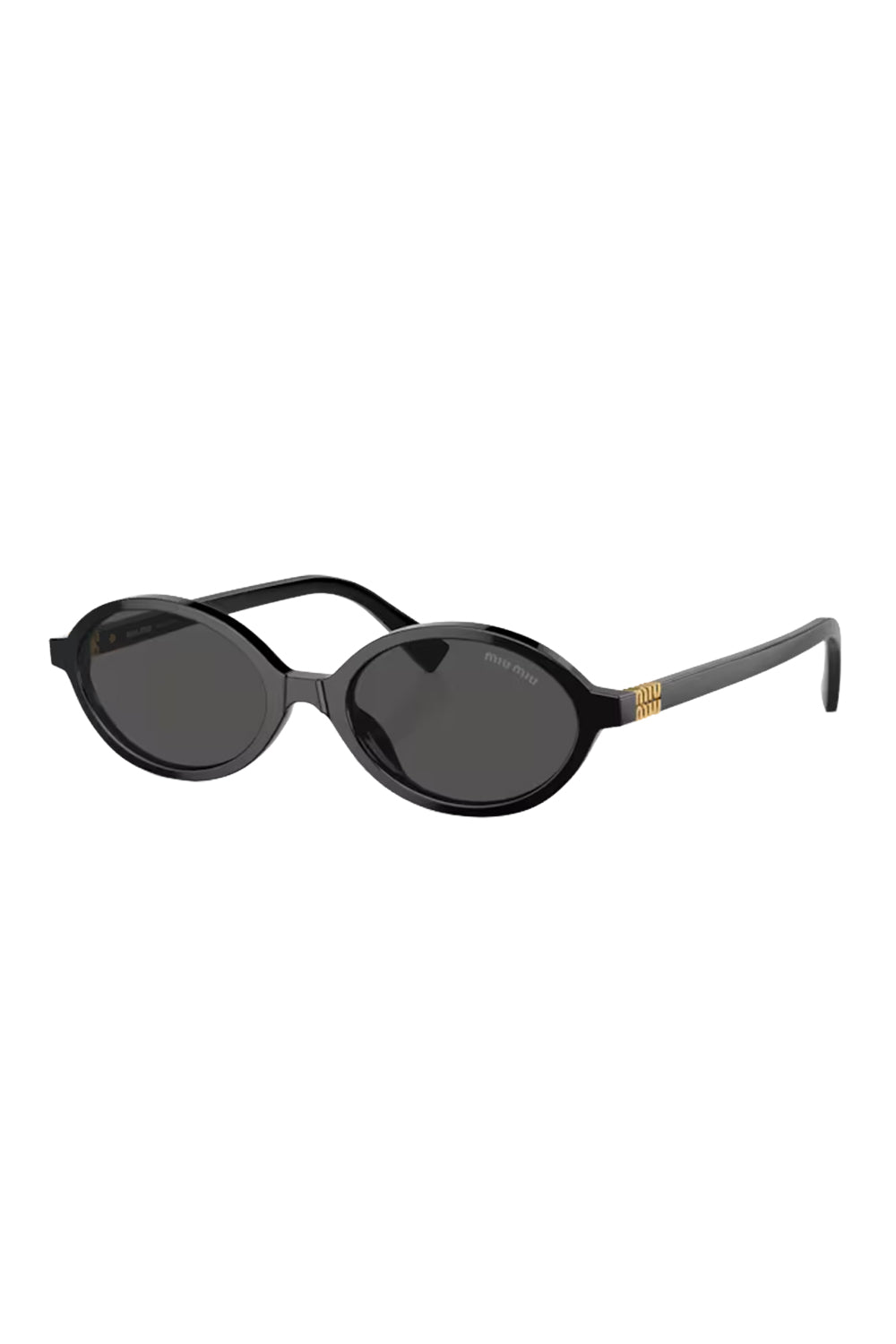  Oval Frame Sunglasses-BLACK-ACCESSORIESUNGLASSES-MIU MIU 