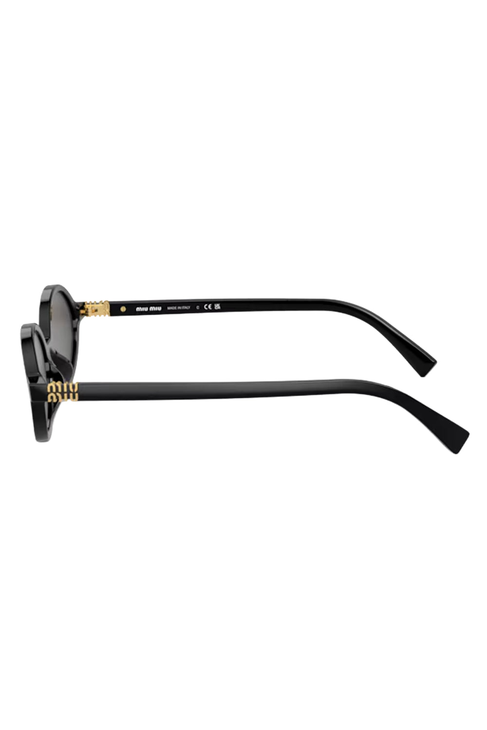  Oval Frame Sunglasses-BLACK-ACCESSORIESUNGLASSES-MIU MIU 