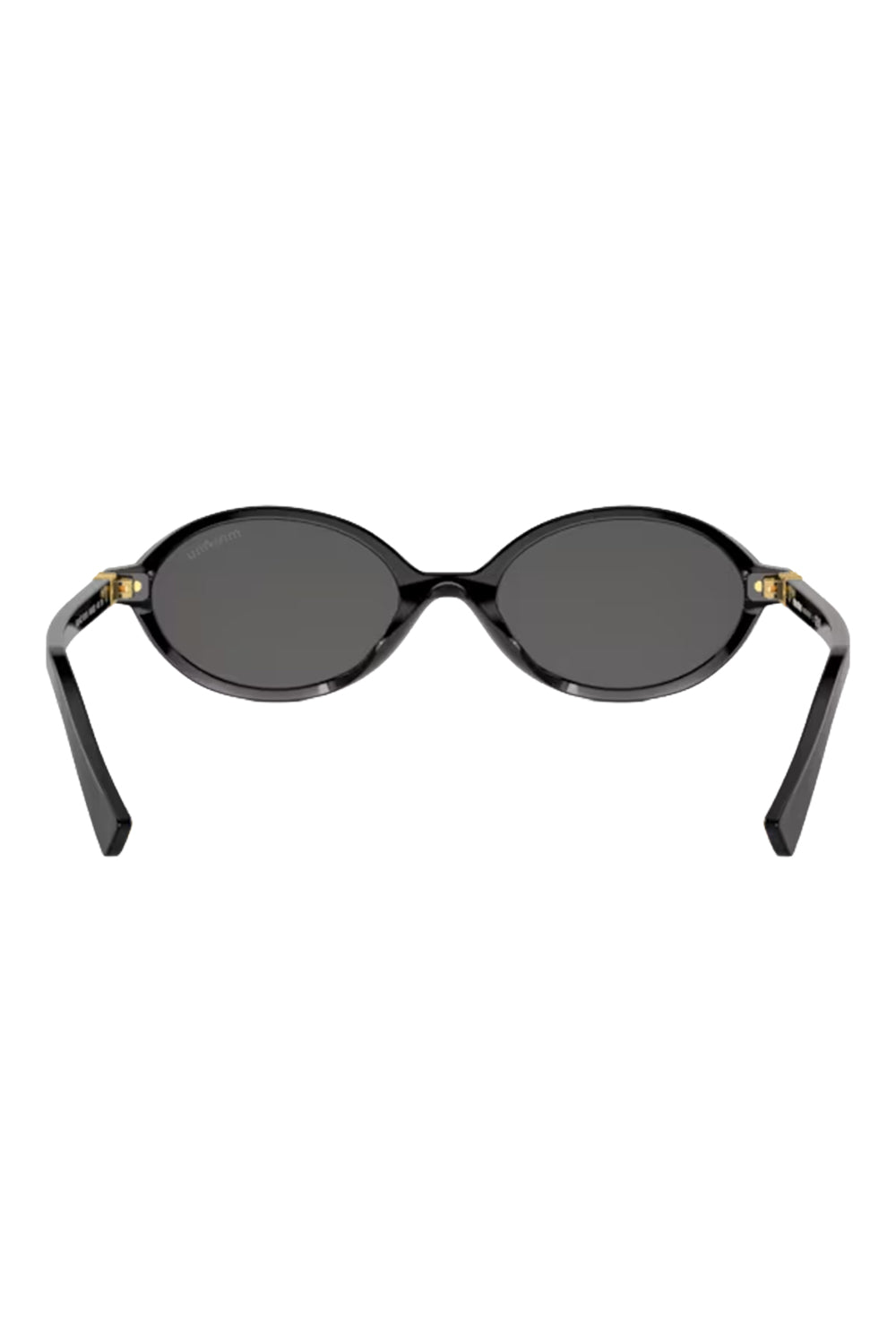 Oval Frame Sunglasses-BLACK-ACCESSORIESUNGLASSES-MIU MIU