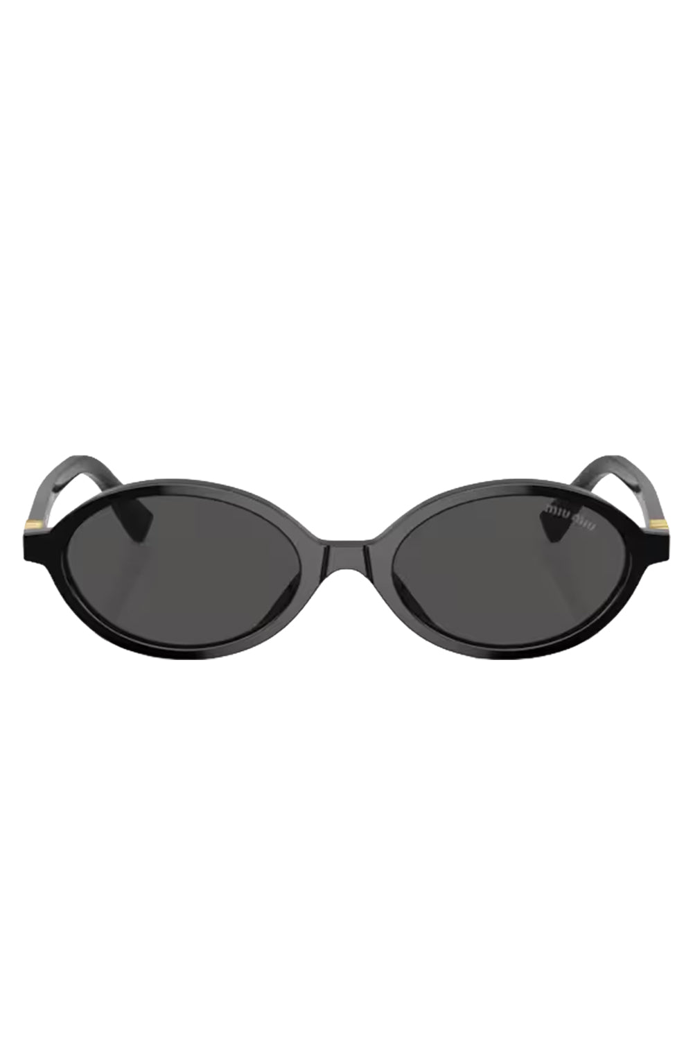 Oval Frame Sunglasses-BLACK-ACCESSORIESUNGLASSES-MIU MIU