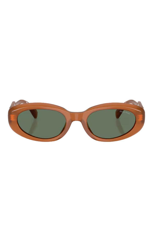 Retro Oval Frame Sunglasses-ORANGE-ACCESSORIESUNGLASSES-MIU MIU