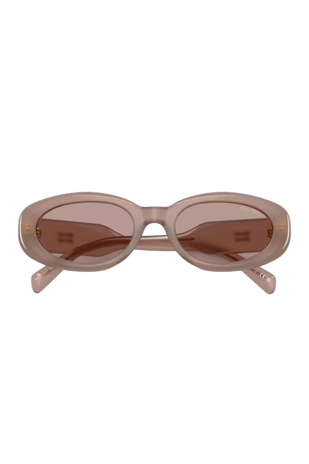 Sculpted Oval Sunglasses-PINK-ACCESSORIESUNGLASSES-MIU MIU