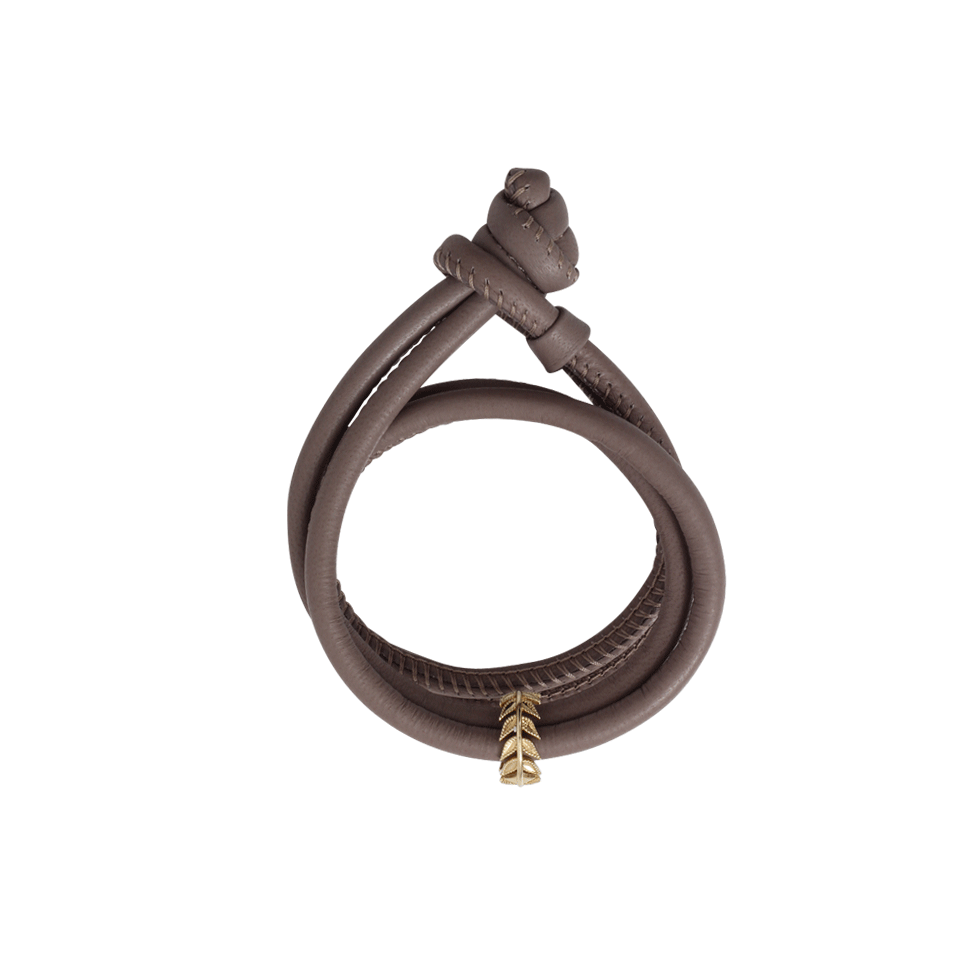 MIZUKI-Diamond Feather Wrap Bracelet/Choker-YELLOW GOLD