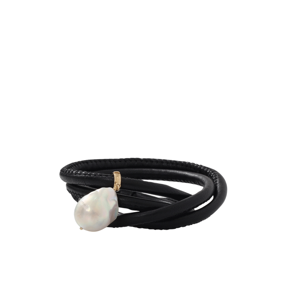 MIZUKI-Freshwater Pearl Wrap Bracelet-YELLOW GOLD