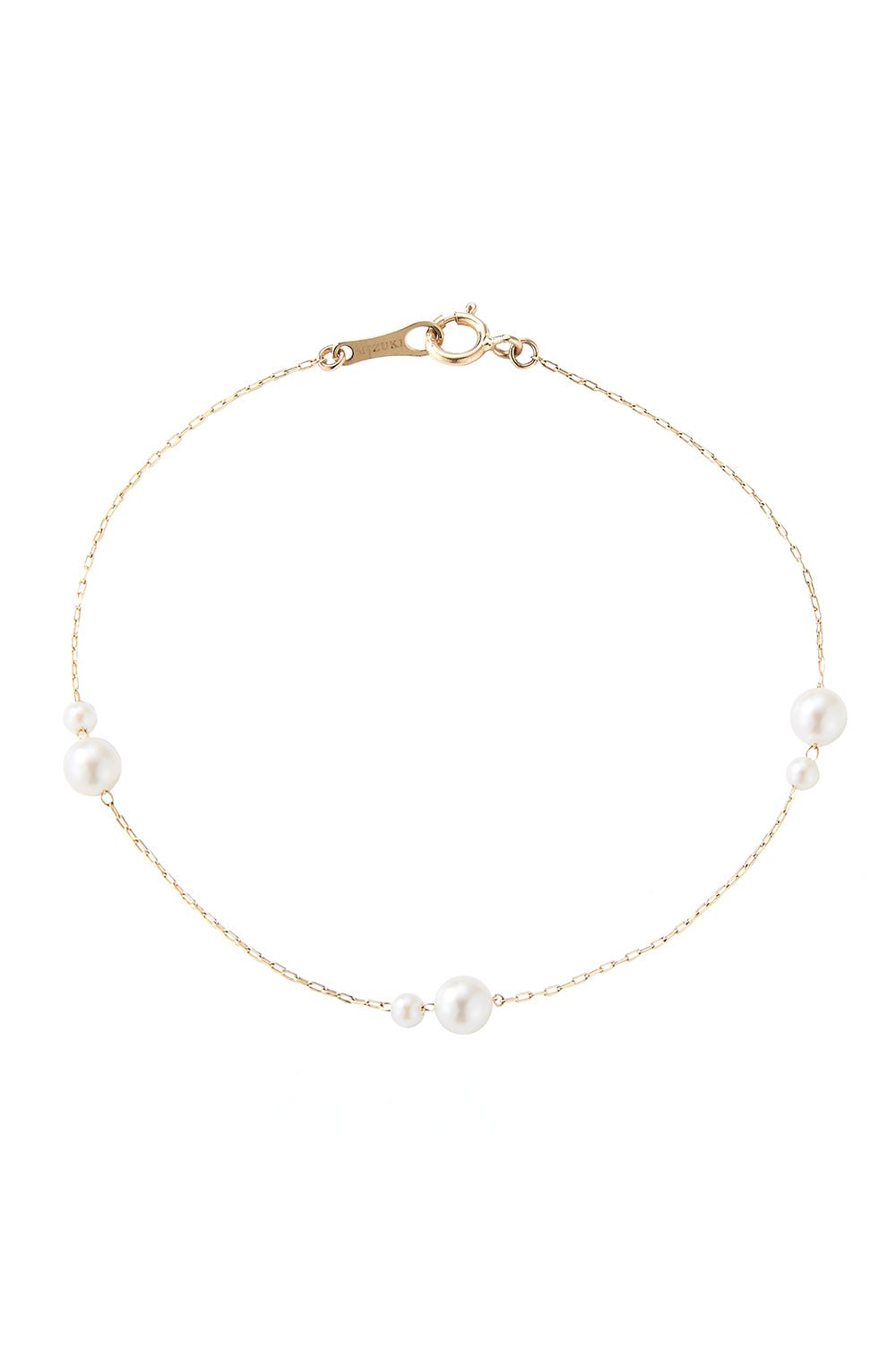 MIZUKI-Kissing Pearl Bracelet-YELLOW GOLD