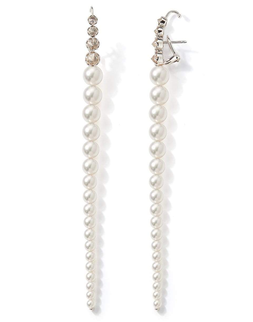 MIZUKI-Cascading Akoya Pearl and Diamond Earrings-WHITE GOLD