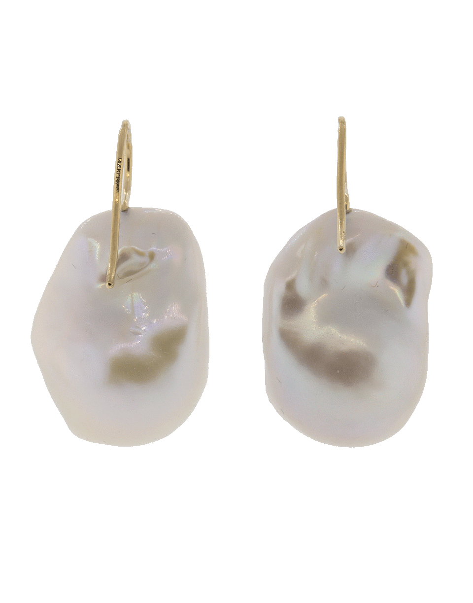 MIZUKI-Baroque Freshwater Pearl Earrings-YELLOW GOLD