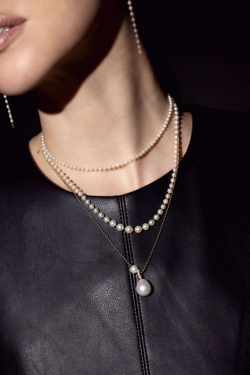 MIZUKI-Small Ball Chain Necklace-YELLOW GOLD