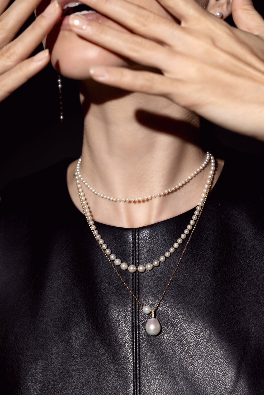 MIZUKI-Small Ball Chain Necklace-YELLOW GOLD