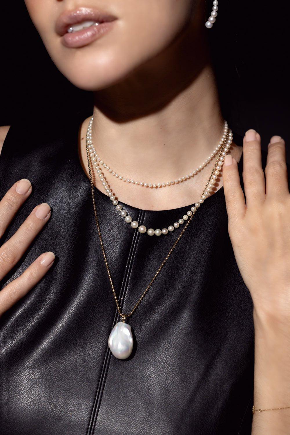 MIZUKI-Medium Ball Chain Necklace-YELLOW GOLD