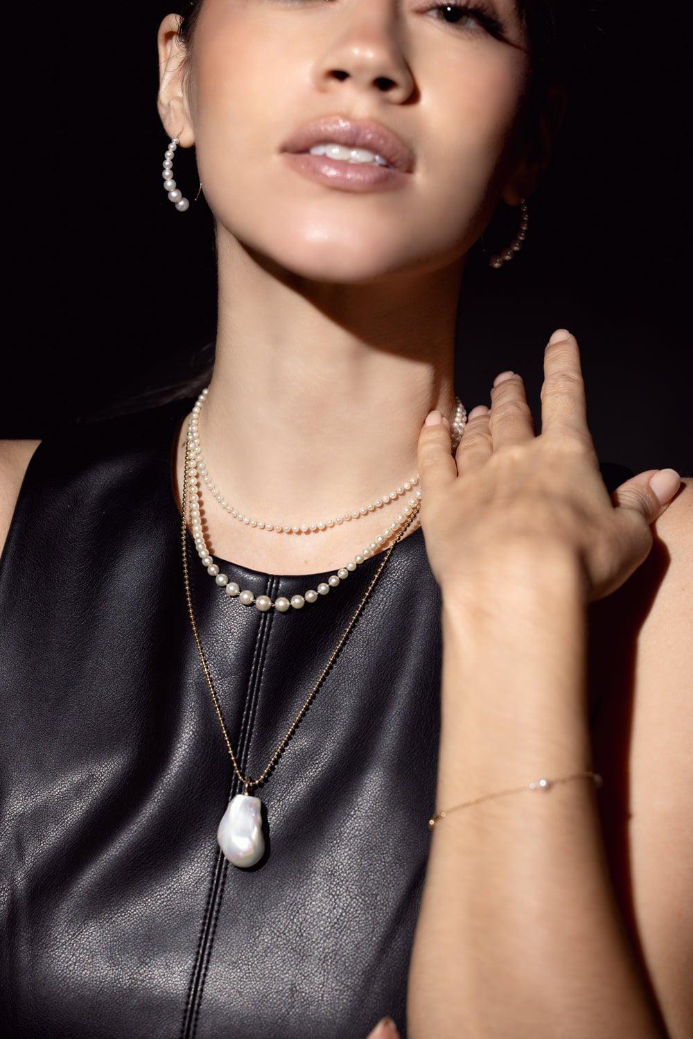 MIZUKI-Medium Ball Chain Necklace-YELLOW GOLD