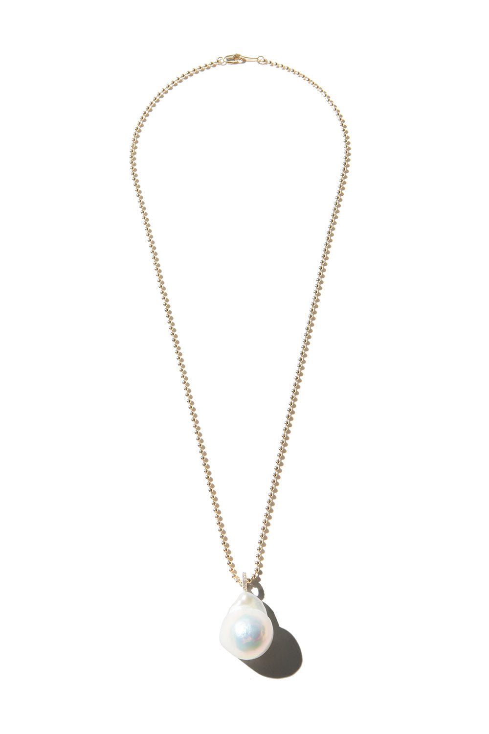 MIZUKI-Medium Ball Chain Necklace-YELLOW GOLD