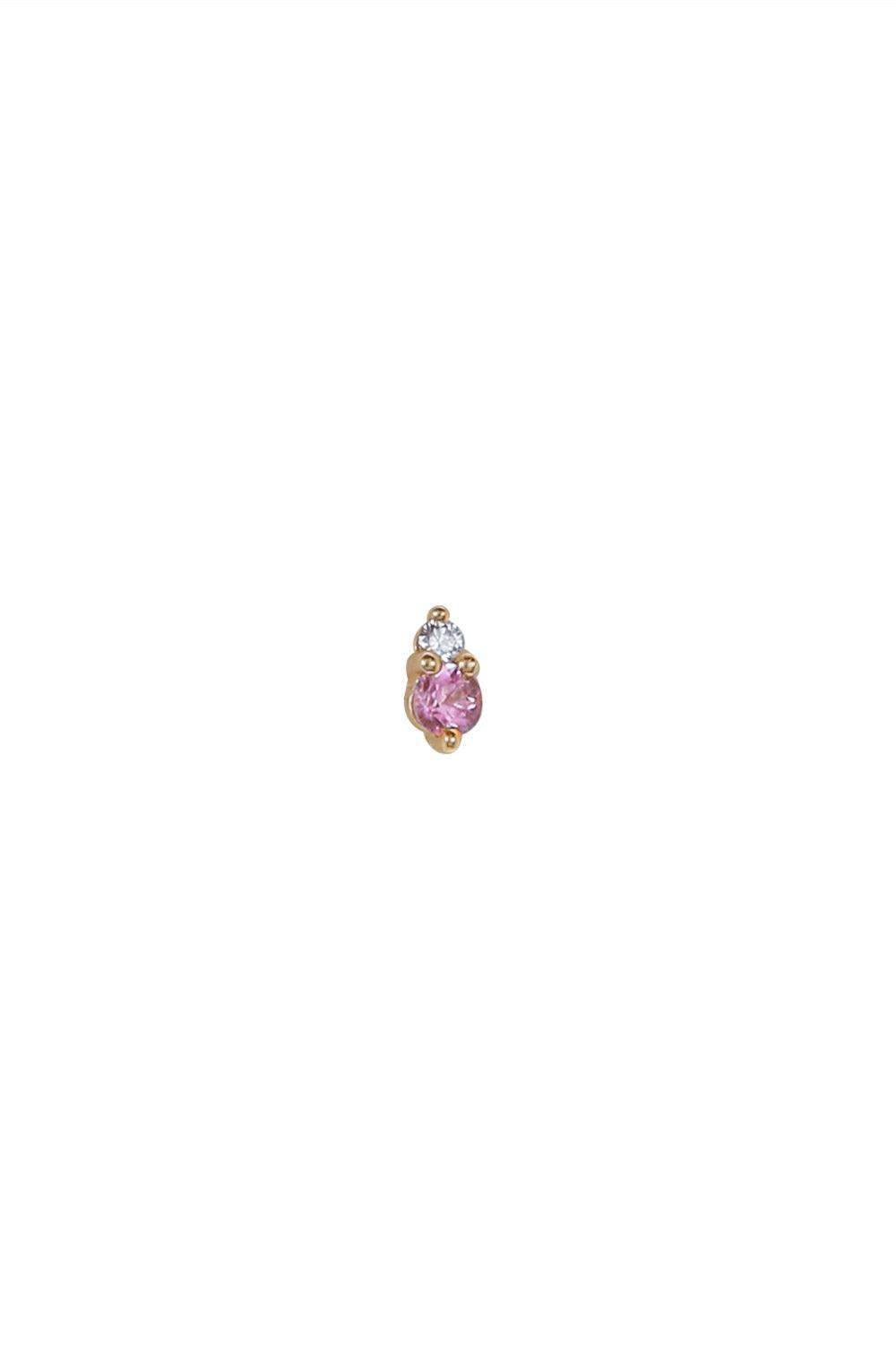 Pink Sapphire Pippa End-YELLOW GOLD-JEWELRYFINE JEWELPIERCING-MODERN MOOD