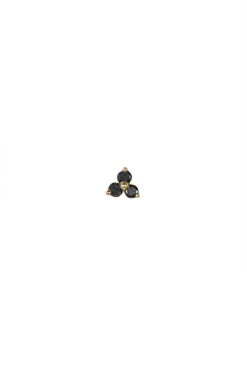 Tres Mini Black Diamond End-YELLOW GOLD-JEWELRYFINE JEWELPIERCING-MODERN MOOD