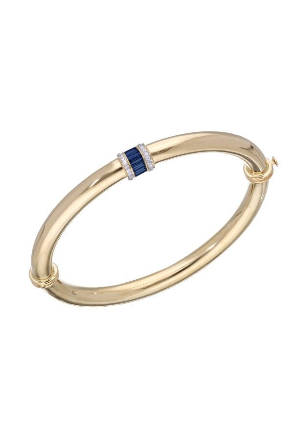 MOKSH-Paro Oval Bangle Bracelet-YELLOW GOLD