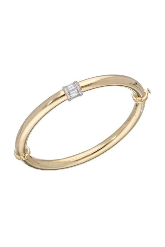 MOKSH-Paro Oval Bangle Bracelet-YELLOW GOLD