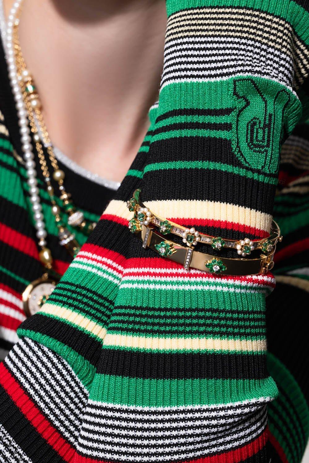 MOKSH-Emerald Kyoto Bracelet-YELLOW GOLD