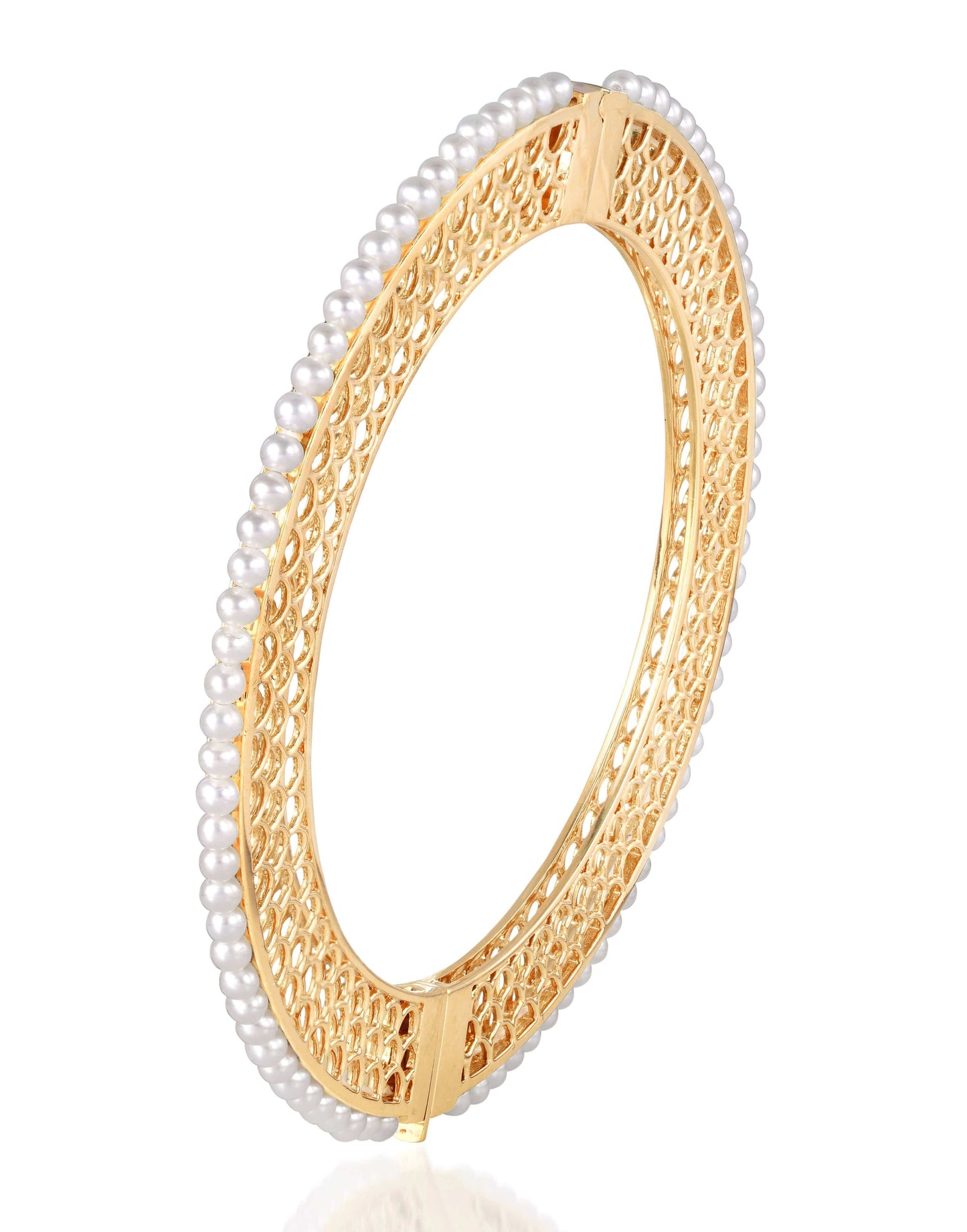 MOKSH-Jodhpur Fresh Water Pearl Bracelet-YELLOW GOLD