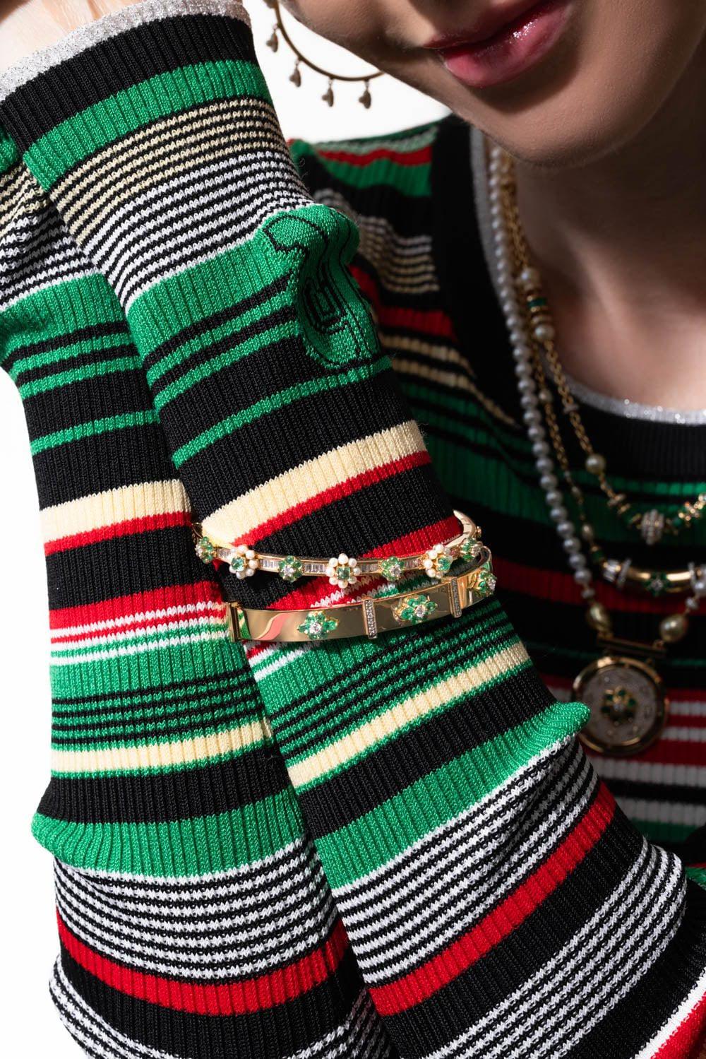MOKSH-Paro Emerald Bracelet-YELLOW GOLD