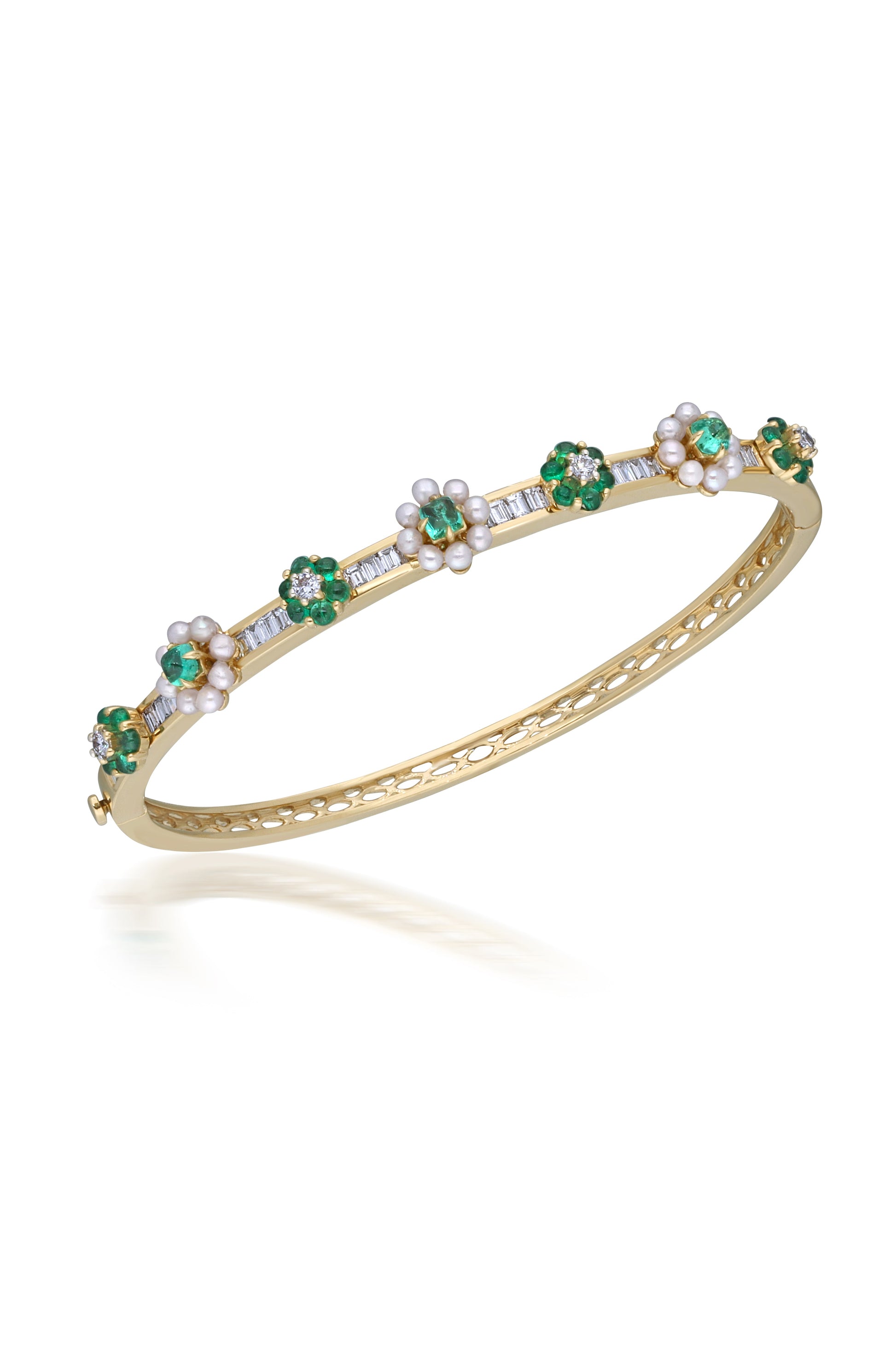 MOKSH-Paro Emerald Bracelet-YELLOW GOLD