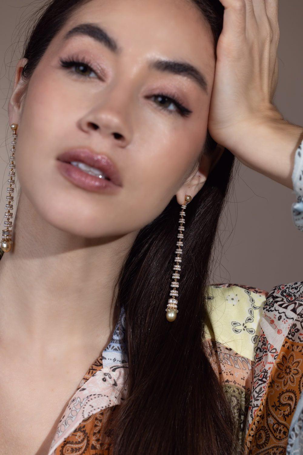 MOKSH-Empress Drop Earrings-YELLOW GOLD