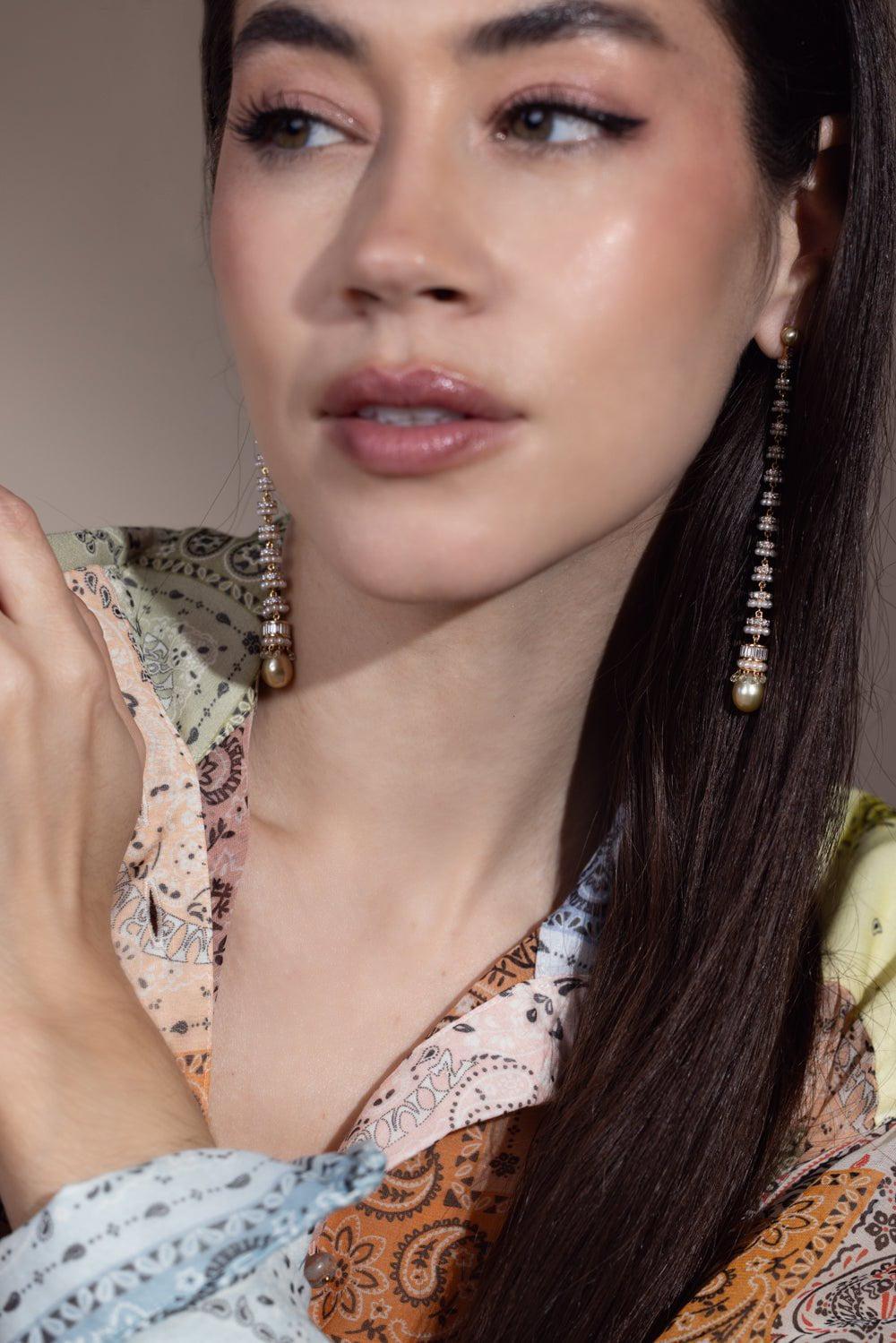 MOKSH-Empress Drop Earrings-YELLOW GOLD