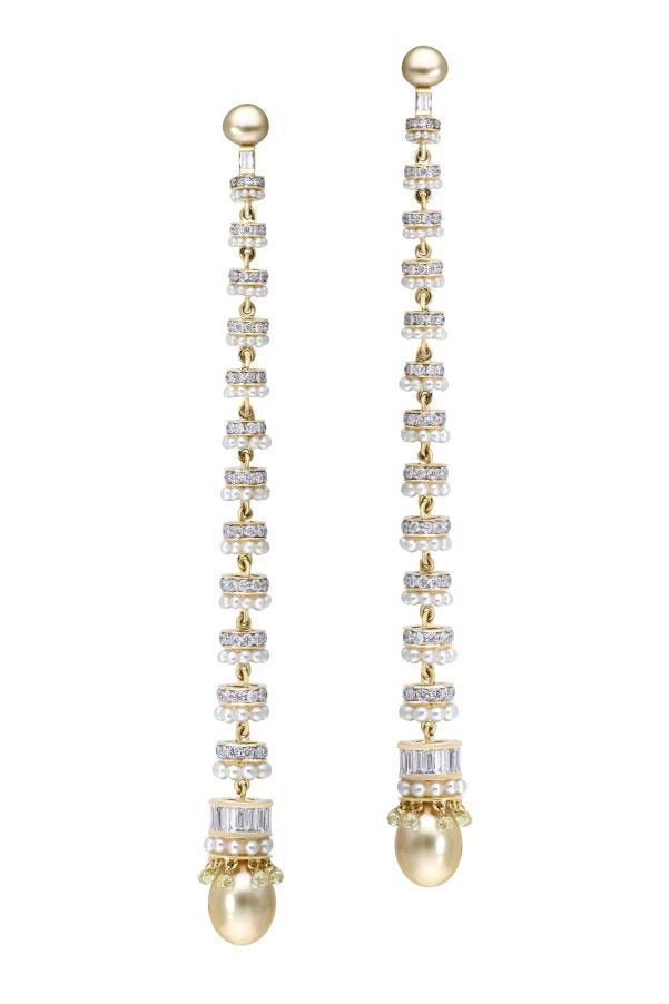 MOKSH-Empress Drop Earrings-YELLOW GOLD