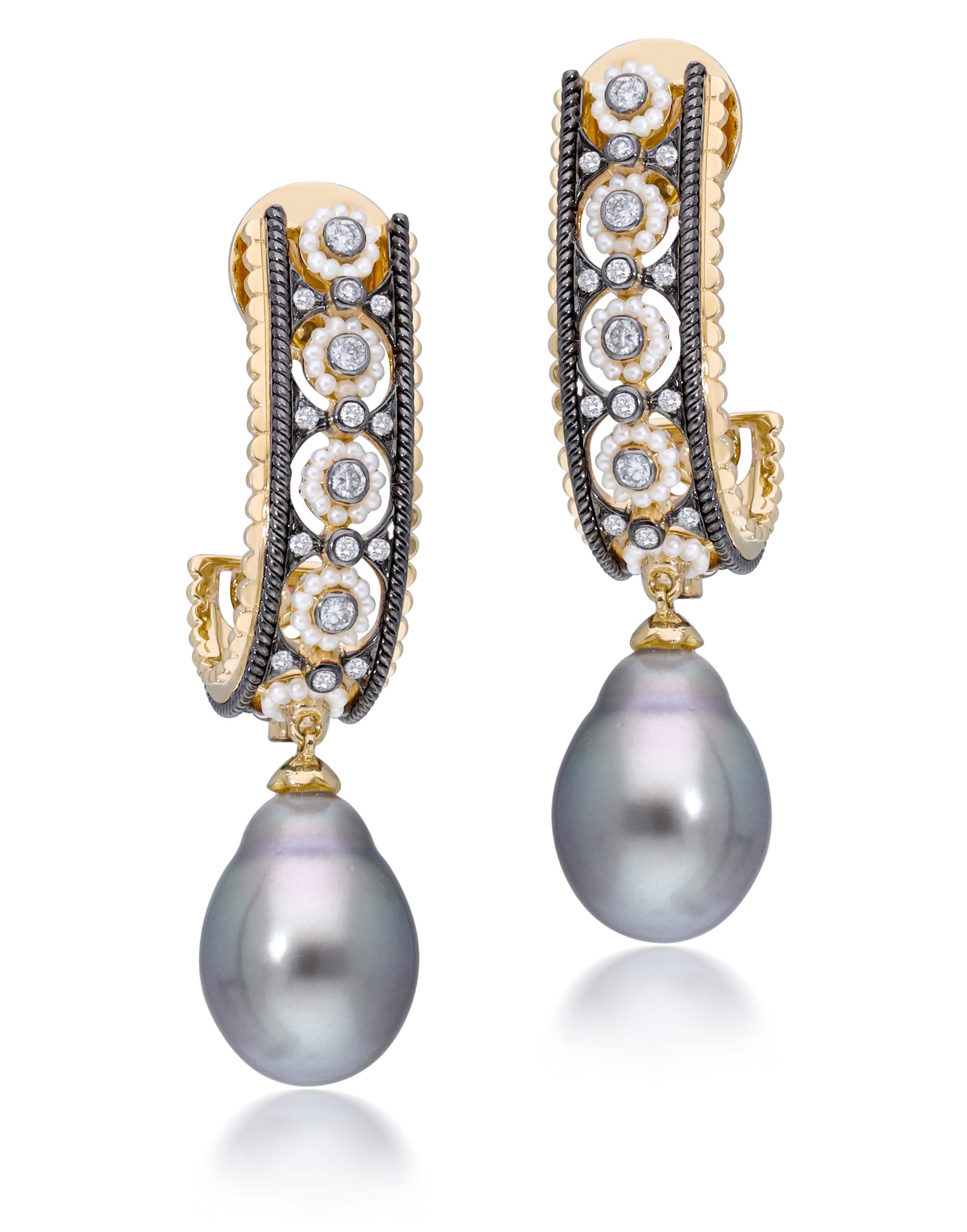 MOKSH-Jodhpur Baroque Pearl Drop Earrings-YELLOW GOLD