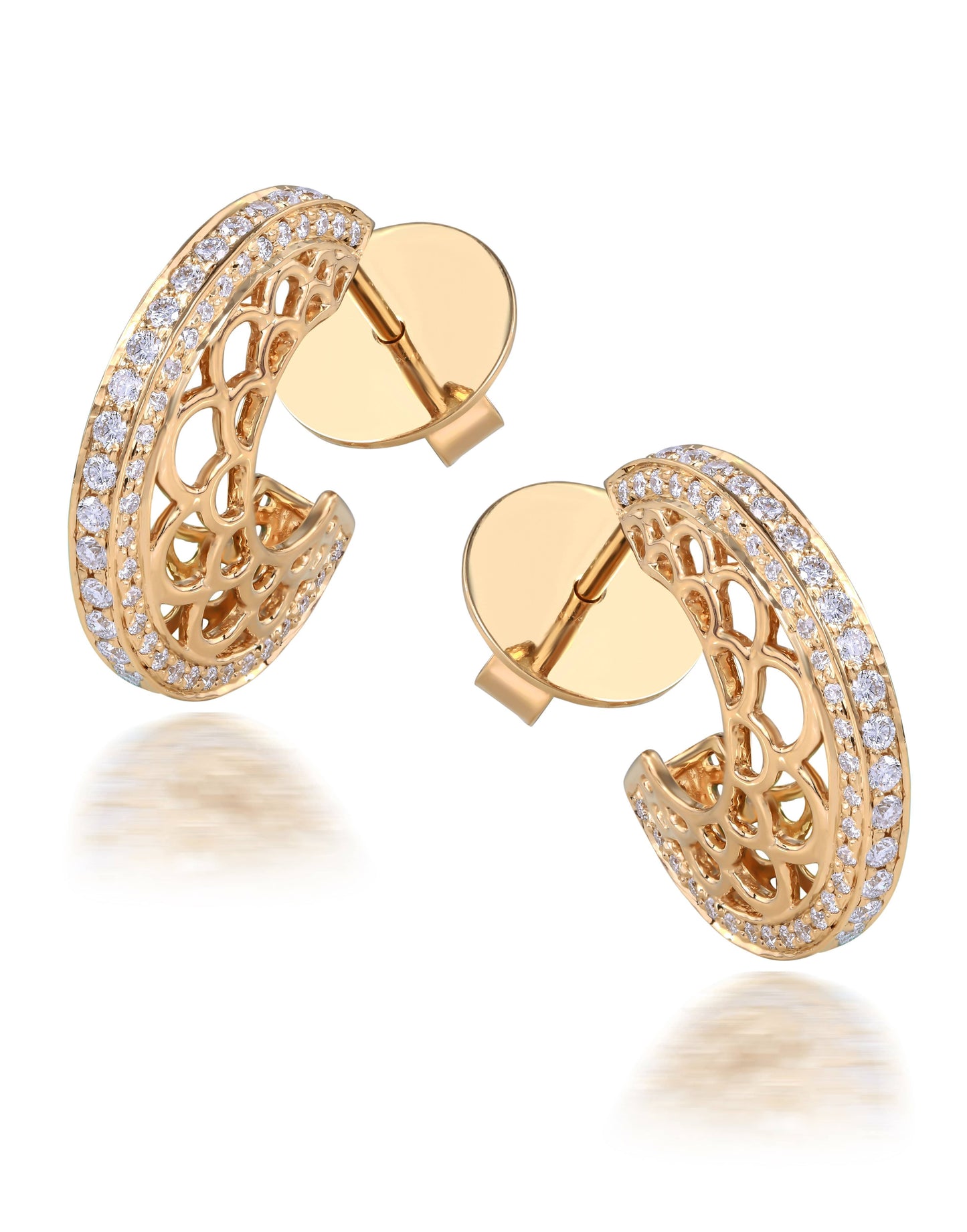 MOKSH-Jodhpur Diamond Hoops-YELLOW GOLD