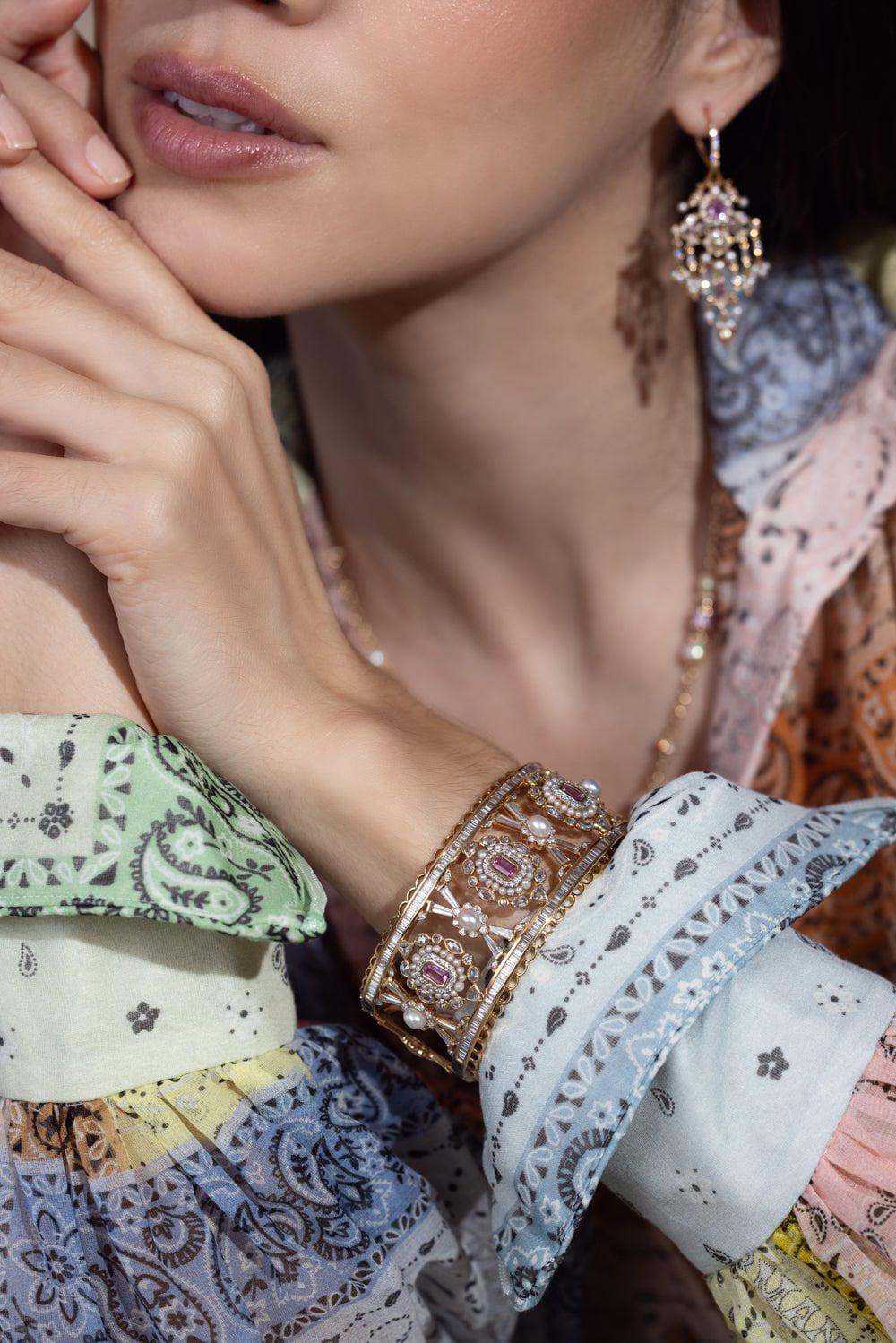 MOKSH-Kyoto Chandelier Earrings-YELLOW GOLD