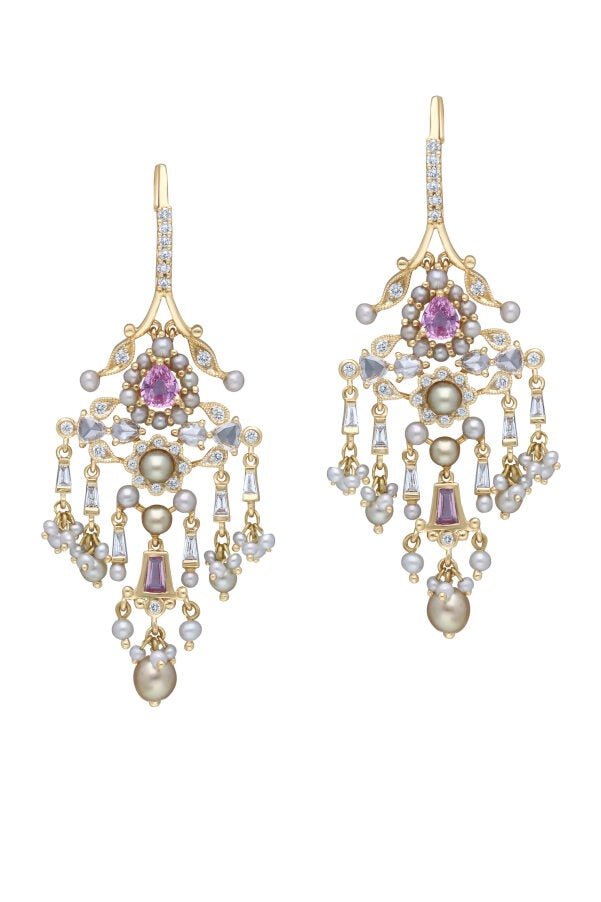 MOKSH-Kyoto Chandelier Earrings-YELLOW GOLD