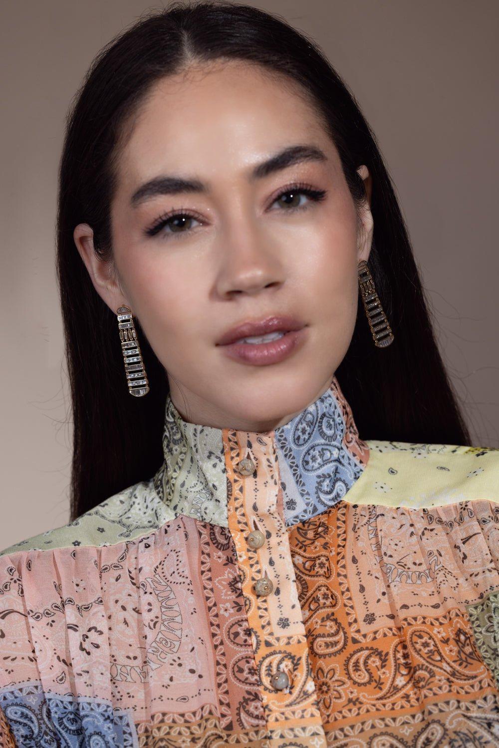 MOKSH-Nuur Long Earrings-YELLOW GOLD