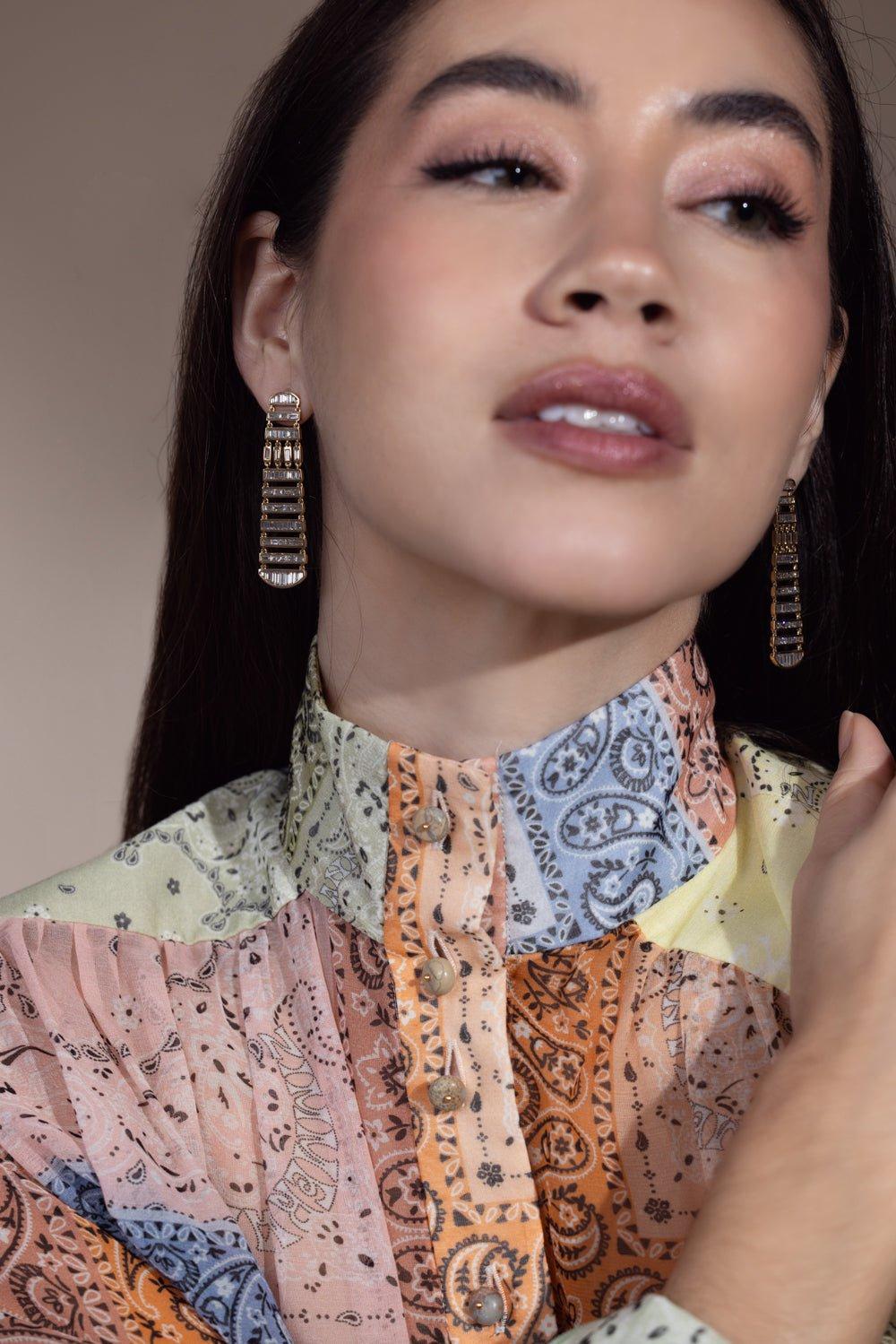 MOKSH-Nuur Long Earrings-YELLOW GOLD