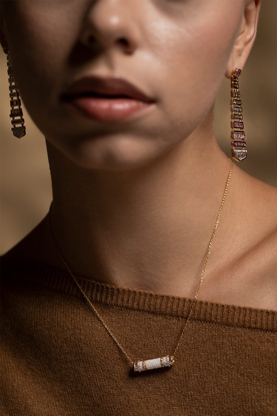 MOKSH-Bombay Keshi Pearl Necklace-YELLOW GOLD