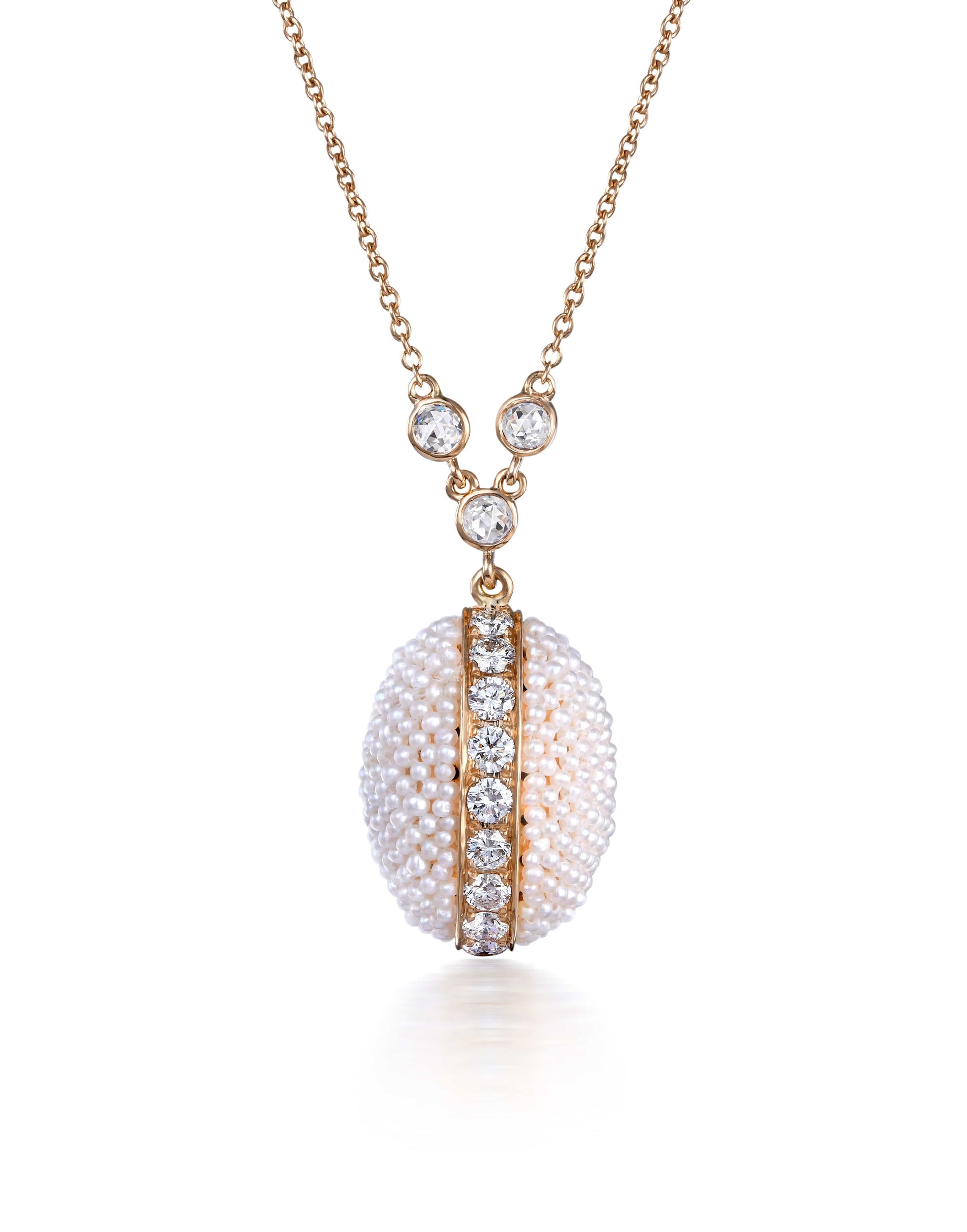 MOKSH-Bombay Keshi Pearl Necklace-YELLOW GOLD