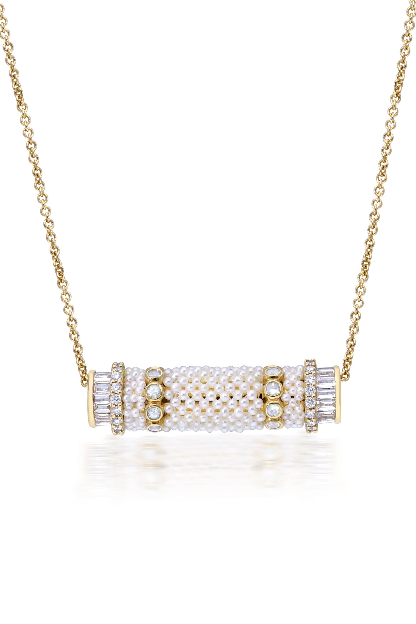 MOKSH-Bombay Keshi Pearl Necklace-YELLOW GOLD