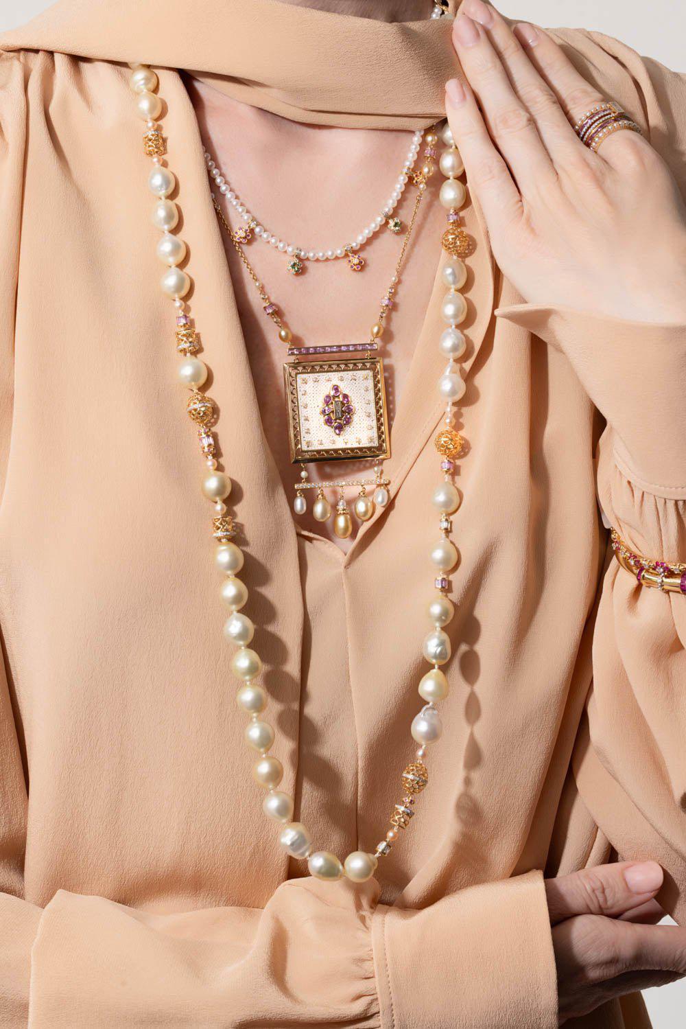 MOKSH-Pearl Kyoto Necklace-YELLOW GOLD