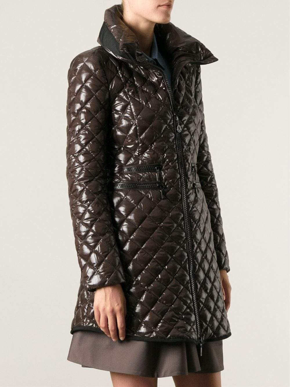 MONCLER-Grandval Fitted Zip Front Short Coat-