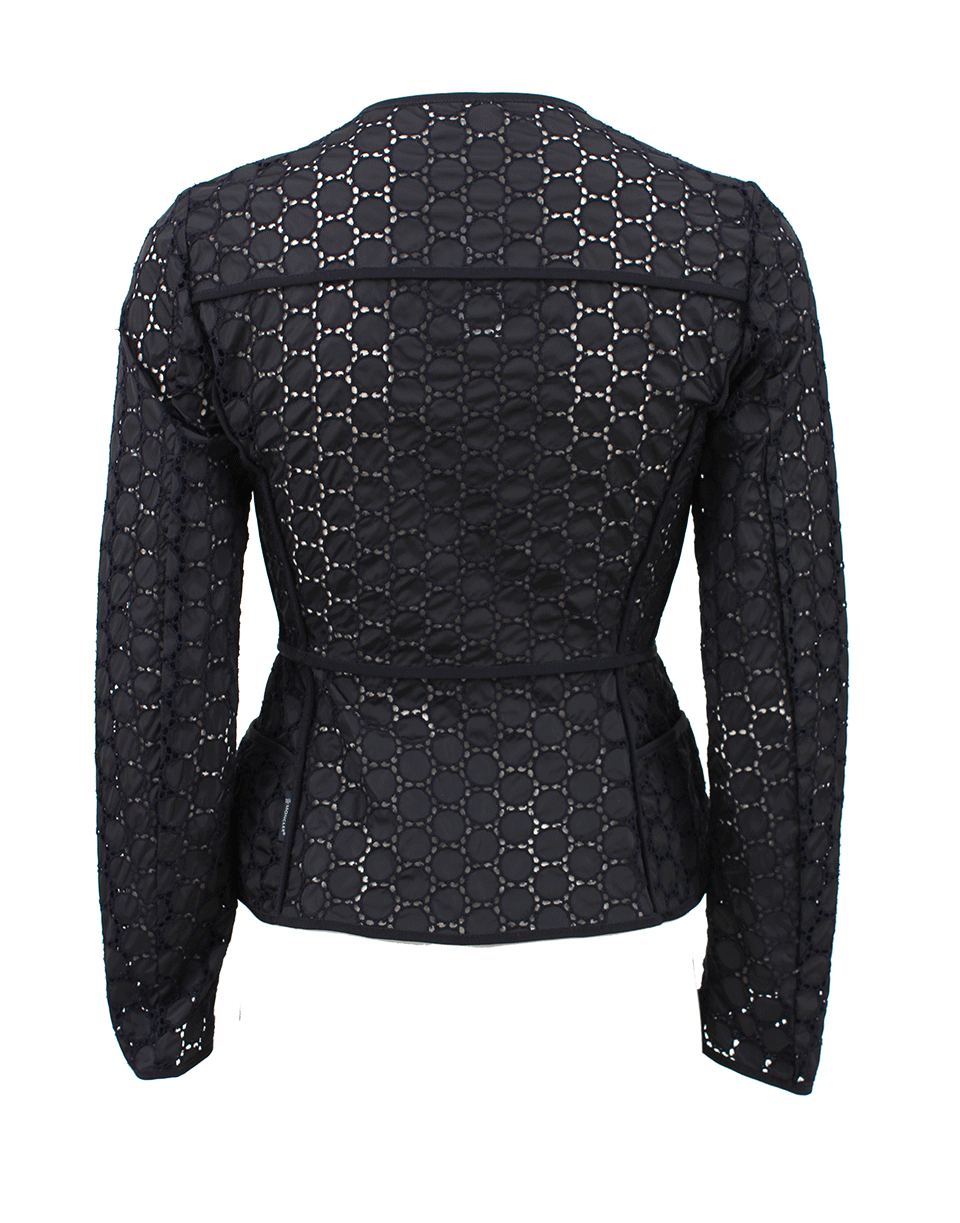 MONCLER-Eyelet Asymmetrical Jacket-