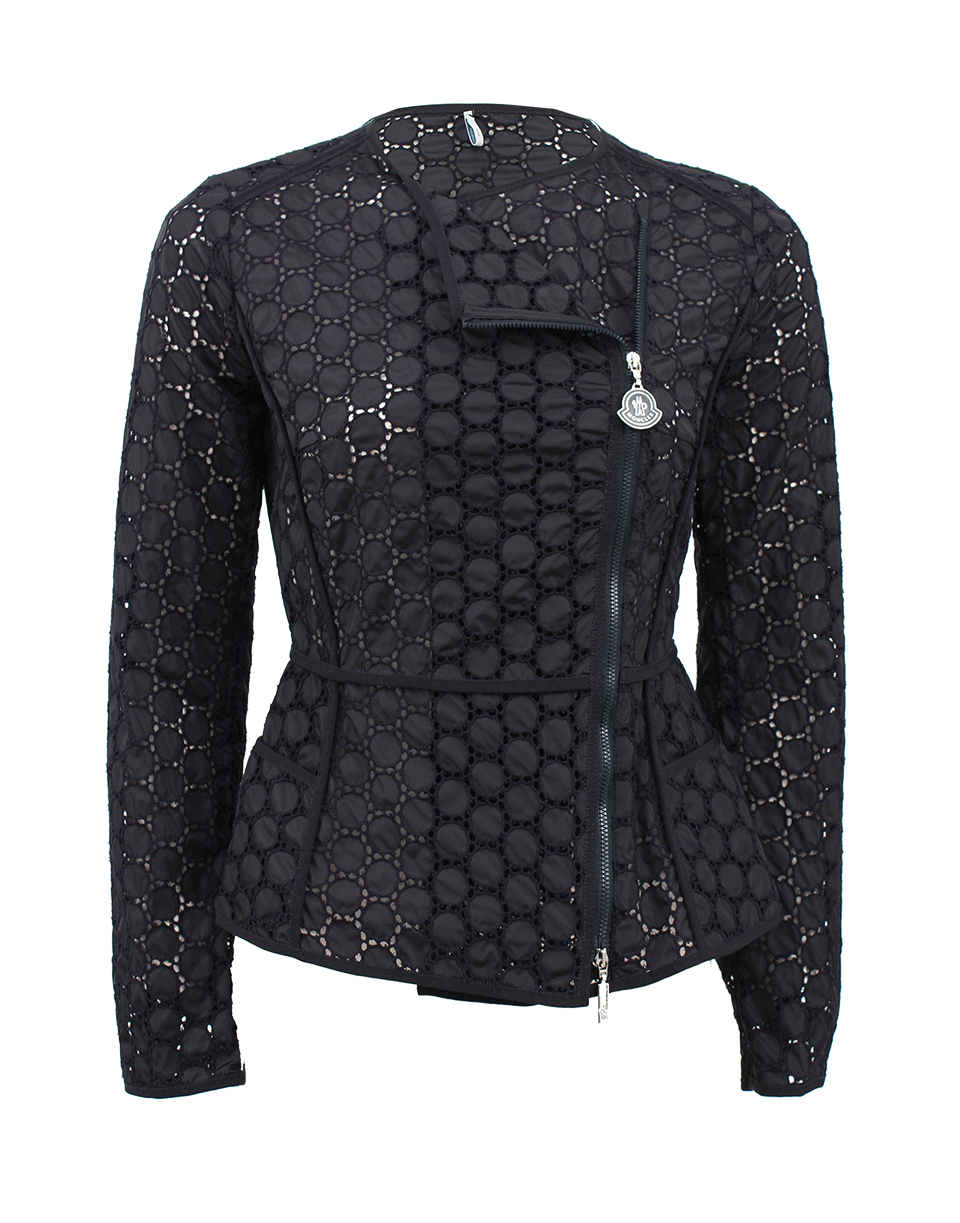 MONCLER-Eyelet Asymmetrical Jacket-