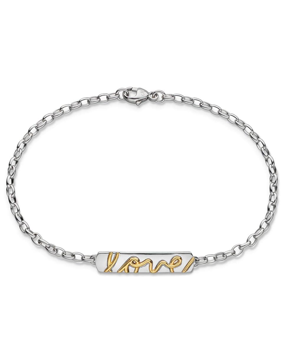 MONICA RICH KOSANN-Engraved Love Posey Bracelet-SILVER