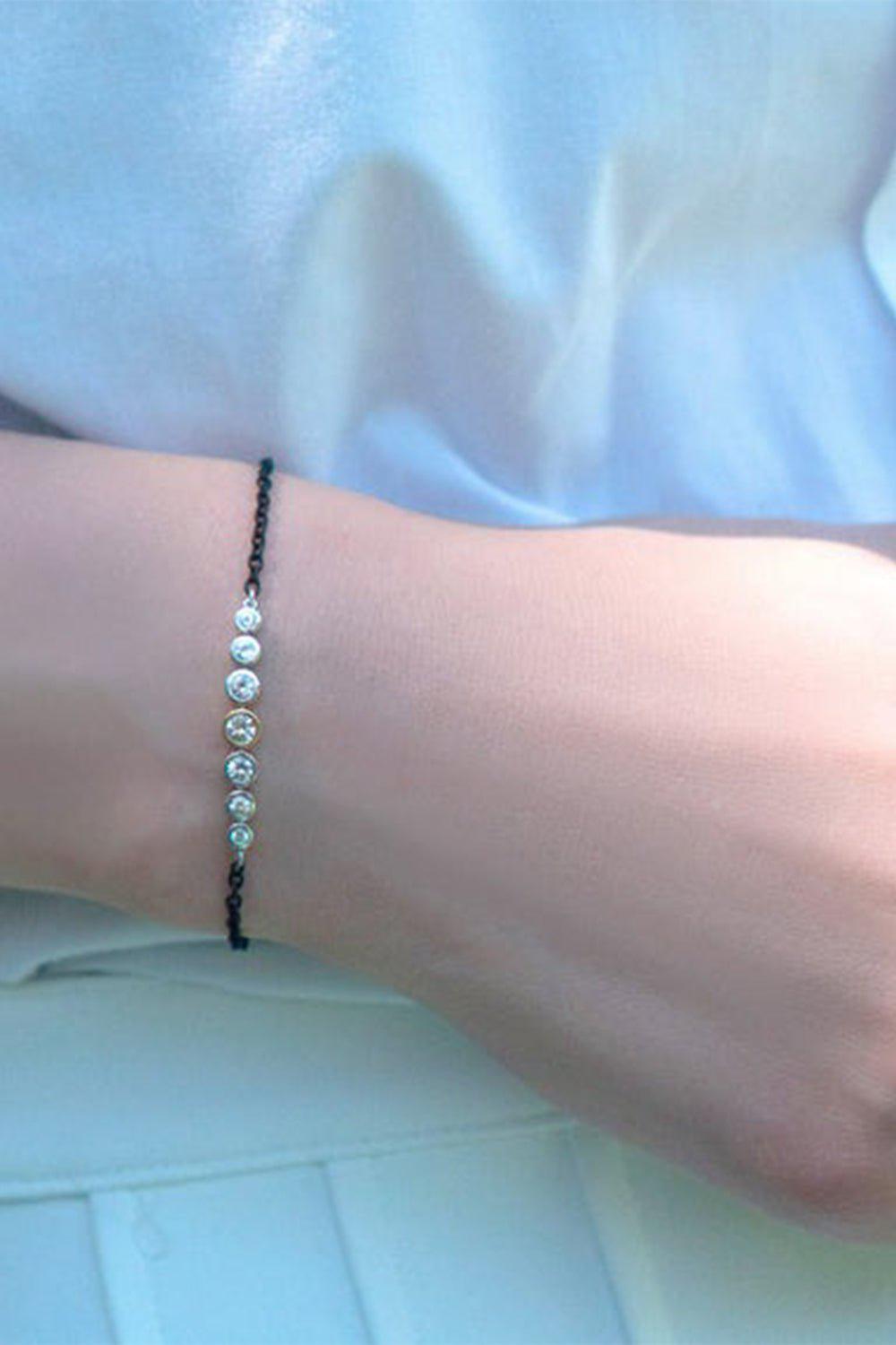 MONICA RICH KOSANN-Sapphire Steel Tennis Bracelet-SILVER