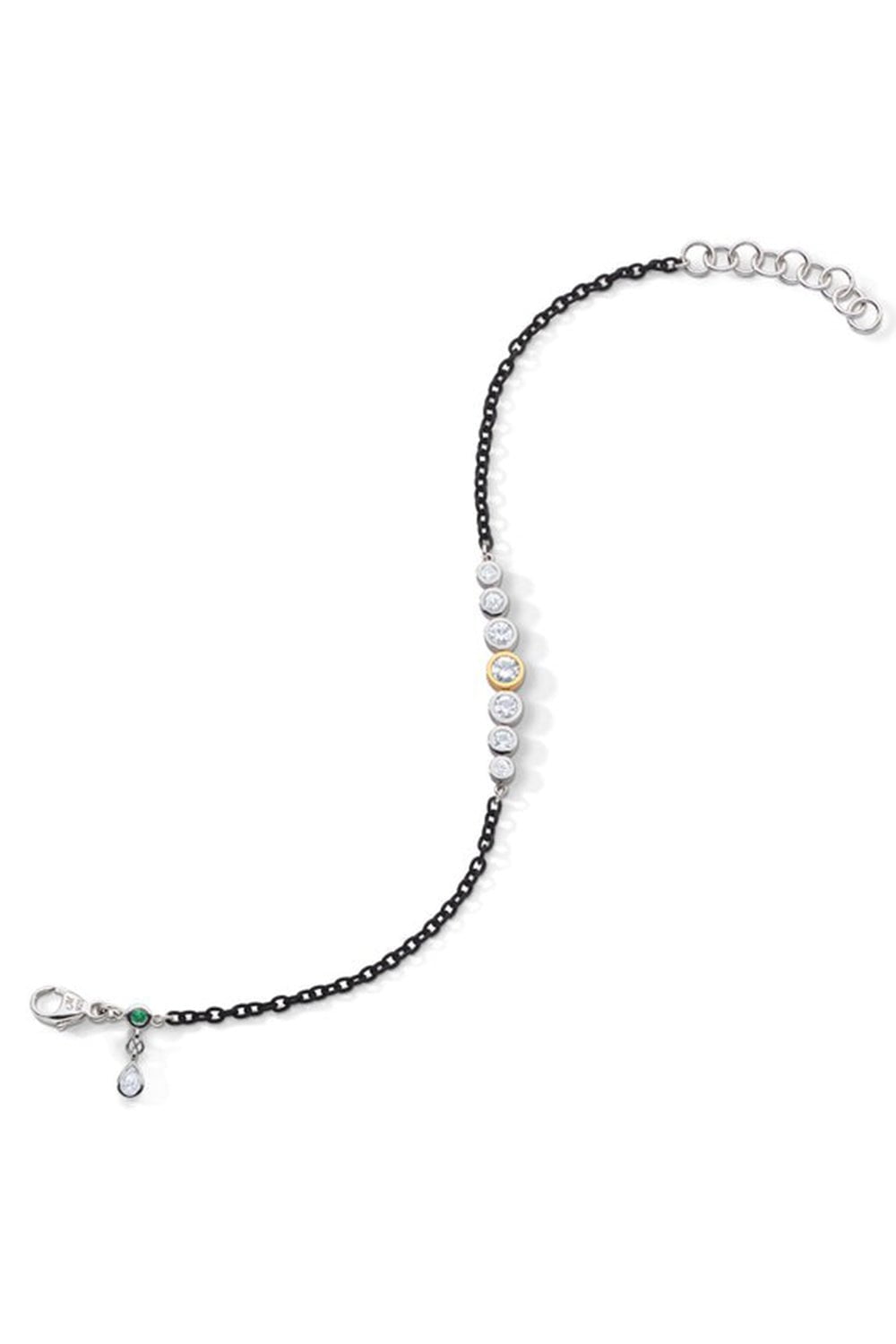 MONICA RICH KOSANN-Sapphire Steel Tennis Bracelet-SILVER