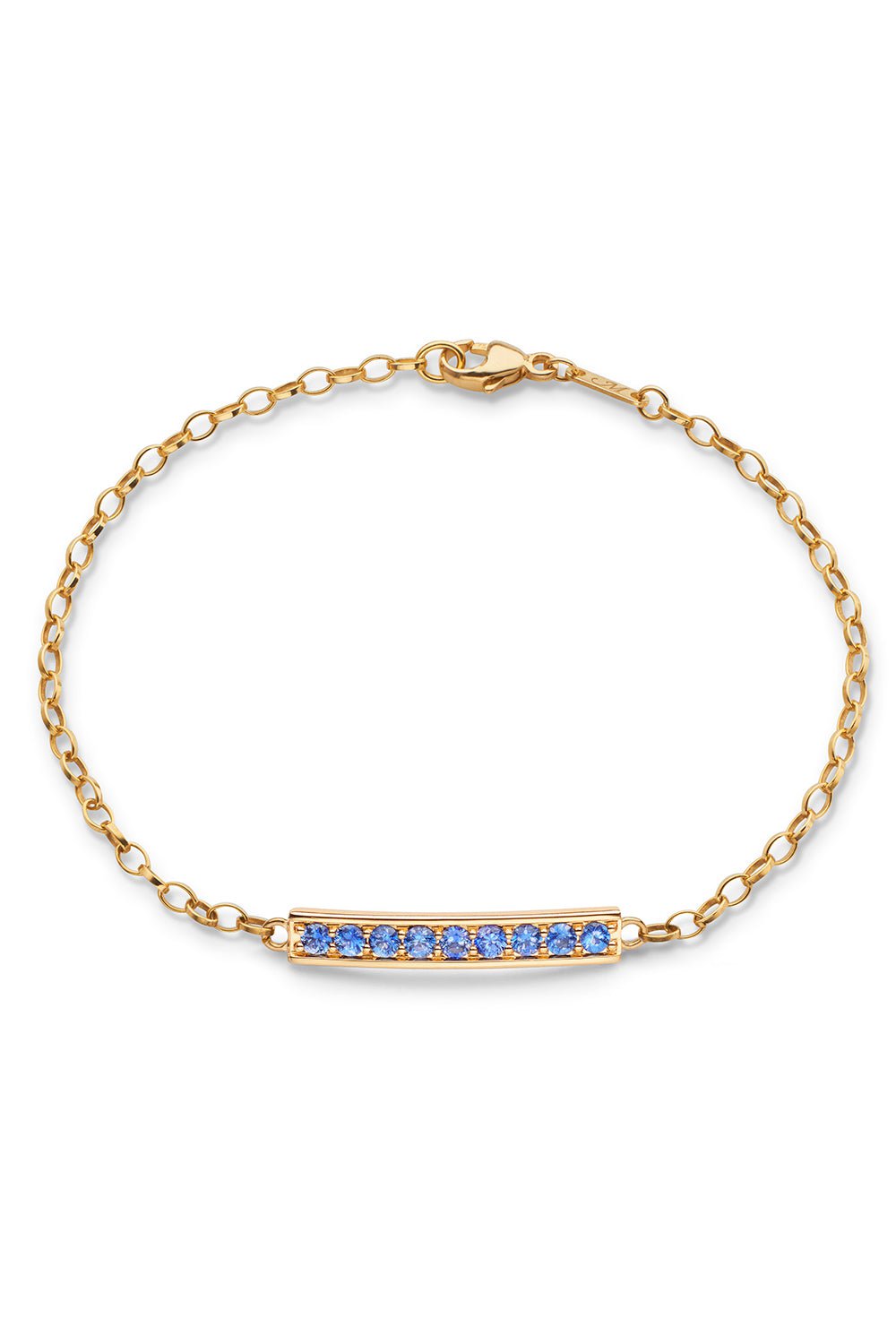 MONICA RICH KOSANN-Blue Sapphire Courage Bracelet-YELLOW GOLD