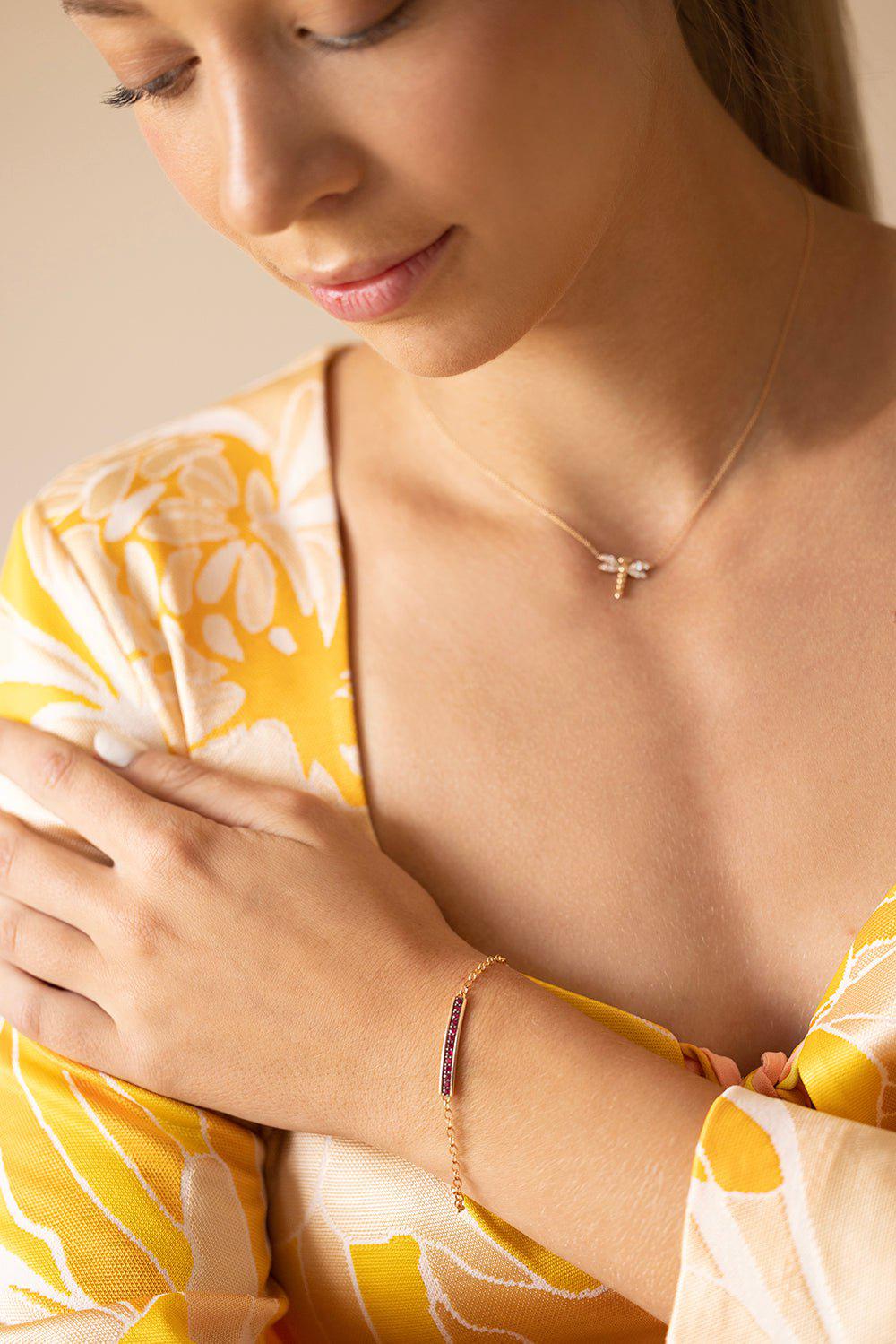 MONICA RICH KOSANN-Luck Posey Bracelet-YELLOW GOLD