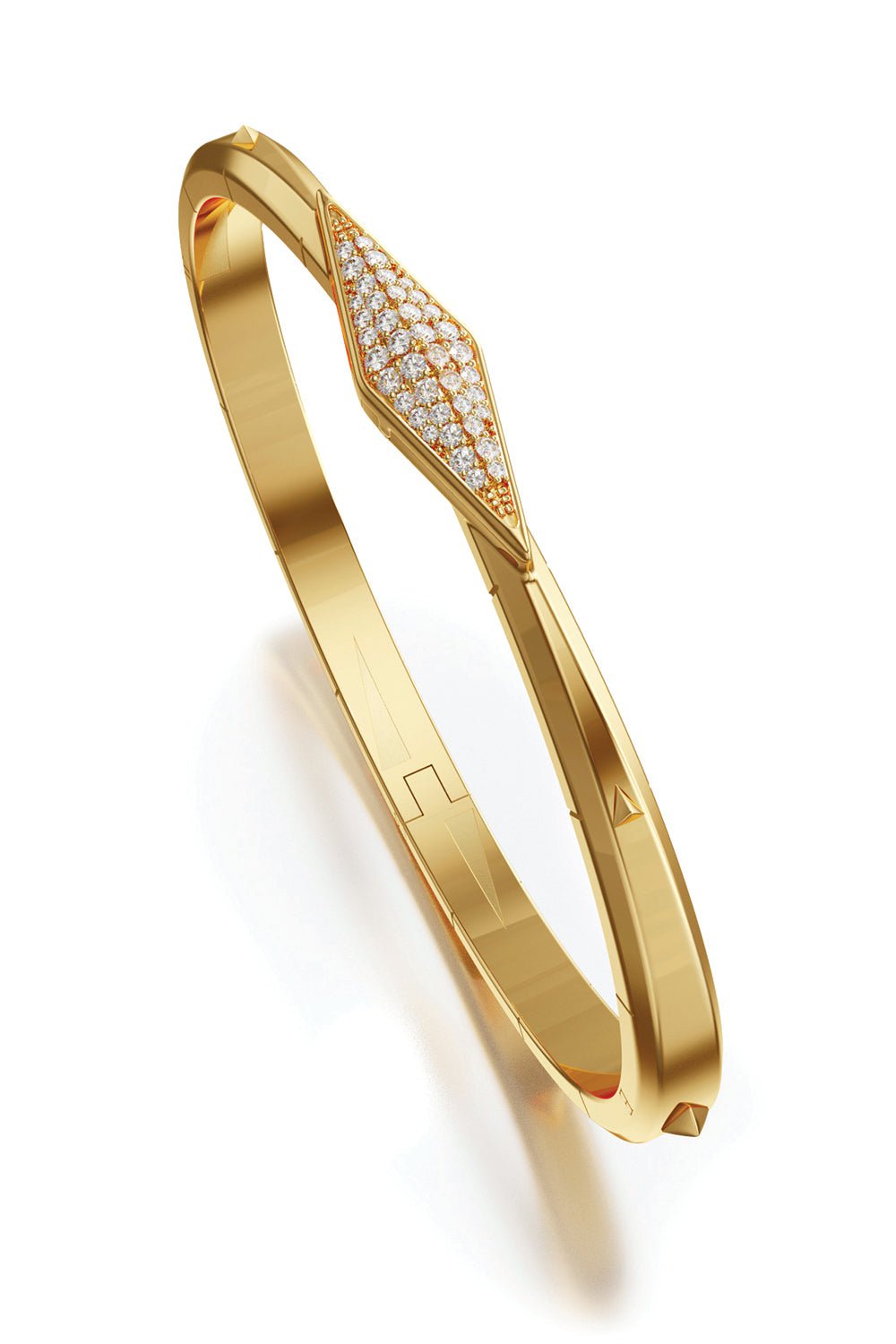MONICA RICH KOSANN-Points North Diamond Cuff Bracelet-YELLOW GOLD