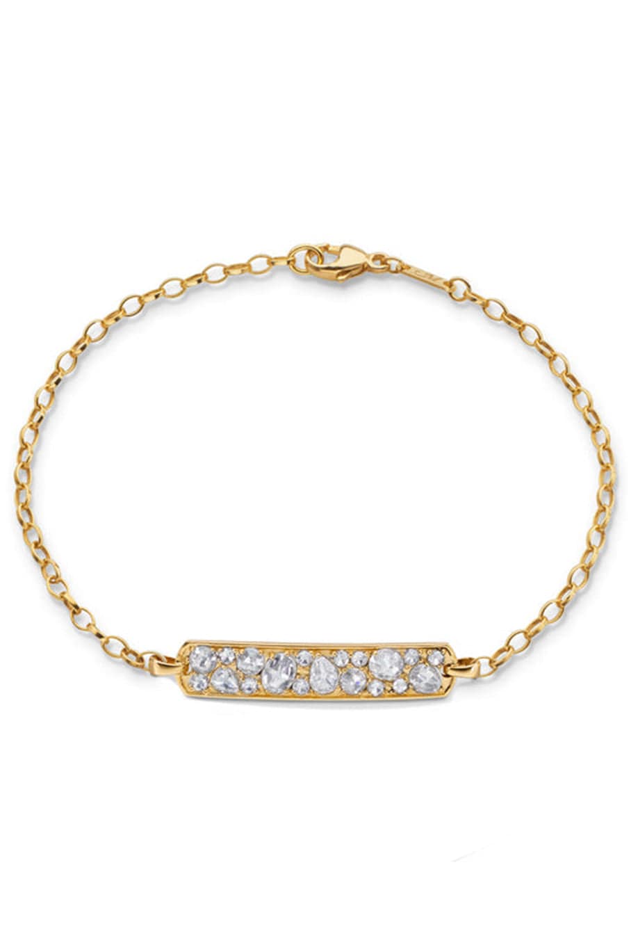 MONICA RICH KOSANN-Rosecut Diamond Poesy Bracelet-YELLOW GOLD