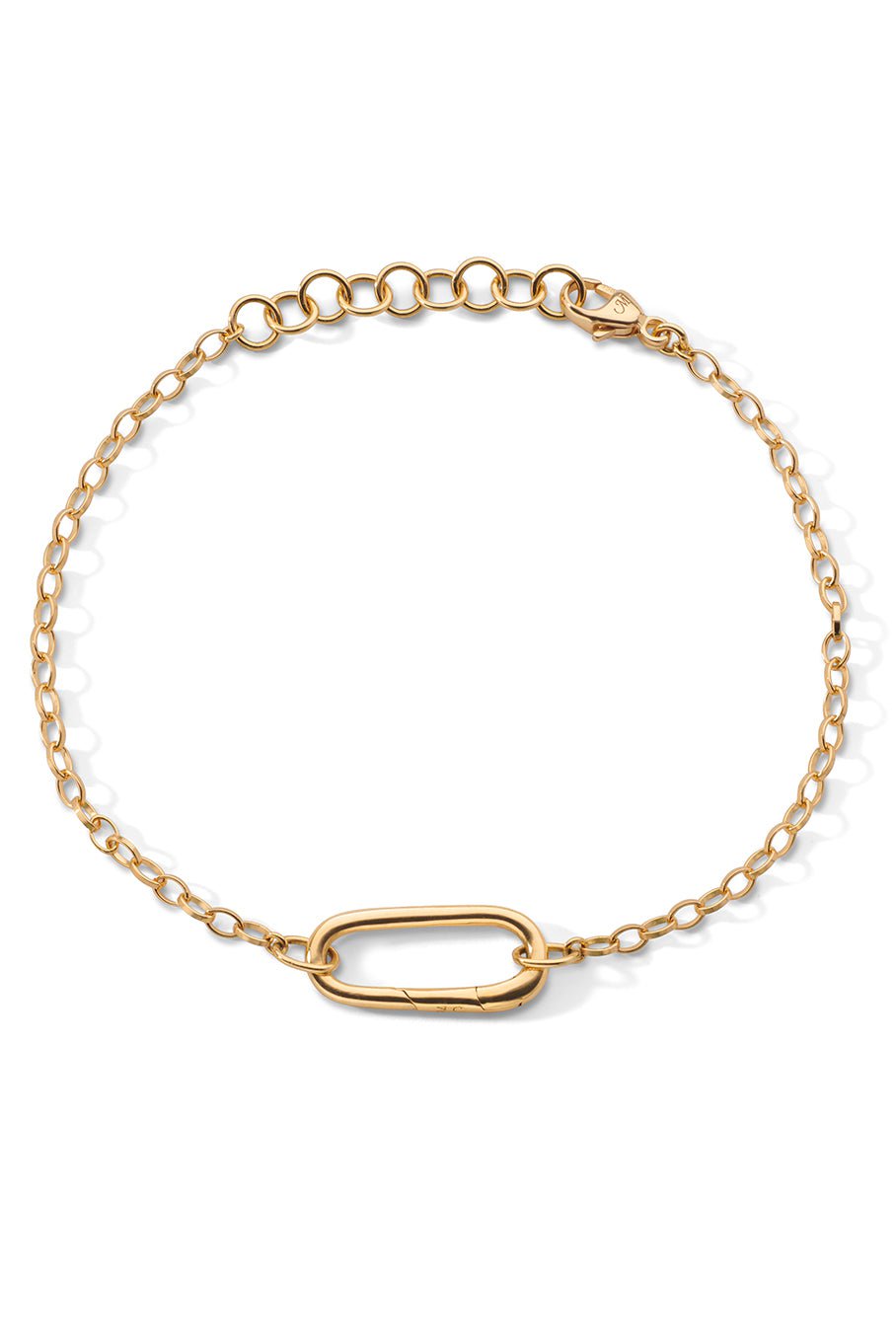MONICA RICH KOSANN-Small Belcher Chain Enhancer Bracelet-YELLOW GOLD
