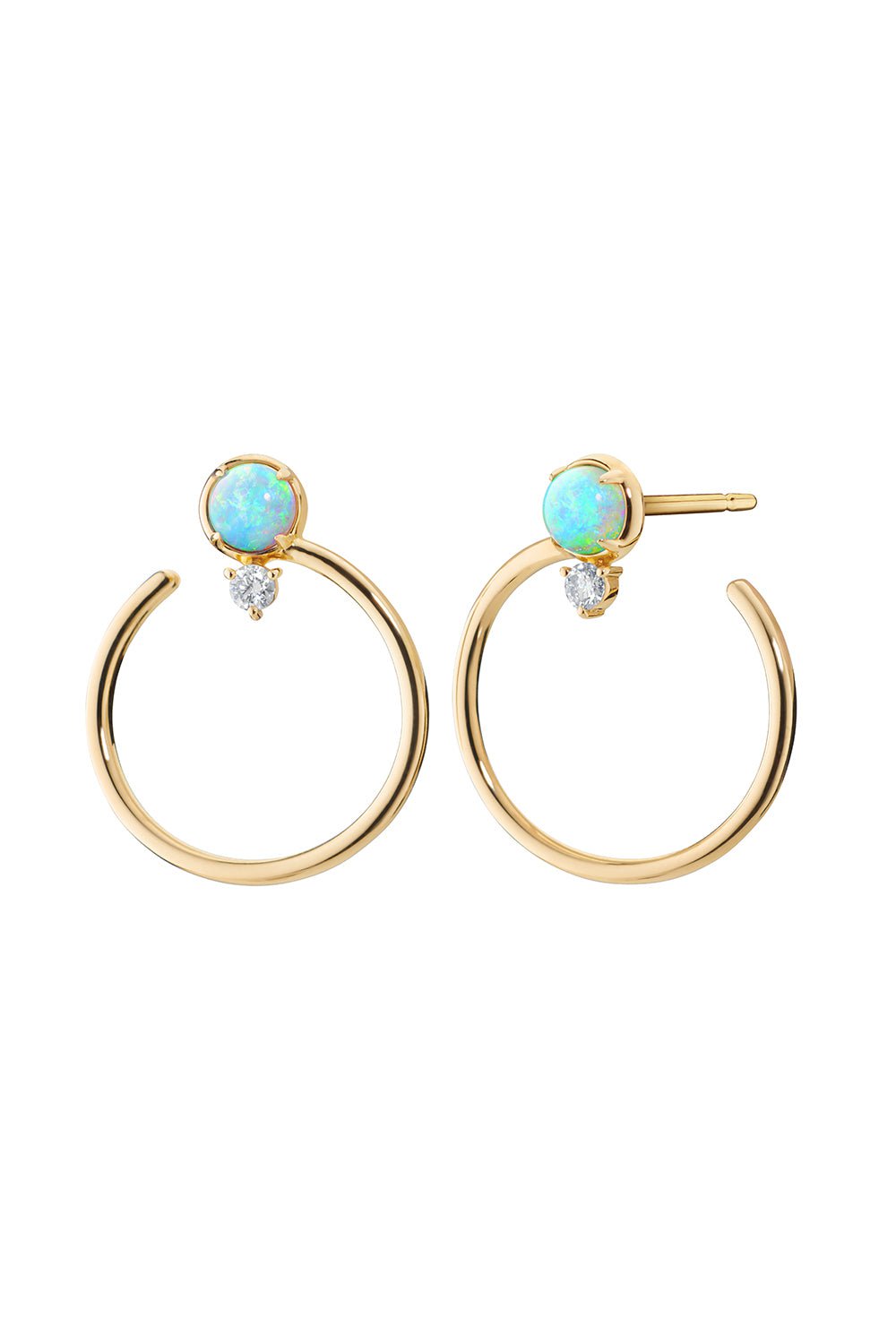 MONICA RICH KOSANN-Large Opal Galaxy Wrap Hoop Earrings-YELLOW GOLD
