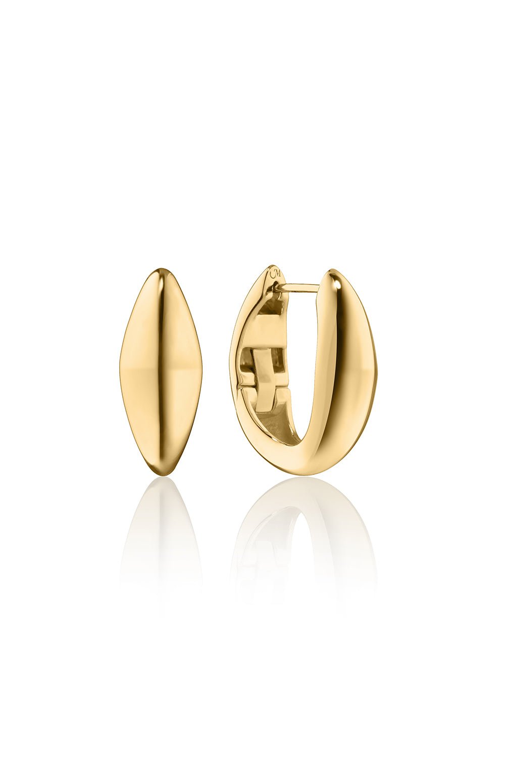 MONICA RICH KOSANN-Large "Points North" Earrings-YELLOW GOLD